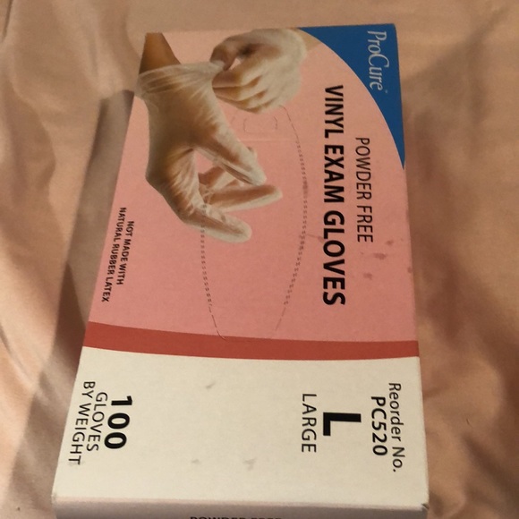 ProCure Vinyl Latex-Free And Powder-Free Exam Gloves (100) Size L PC520(New) - Picture 3 of 7